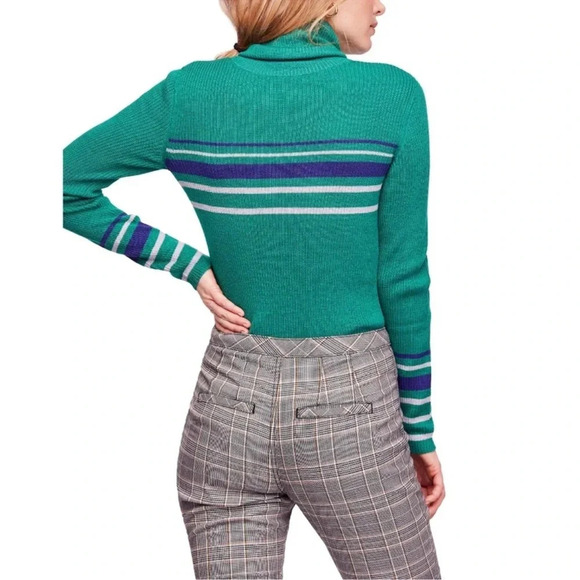 Free People Aspen Wool Ribbed Turtleneck Sweater Size S - Picture 8 of 8